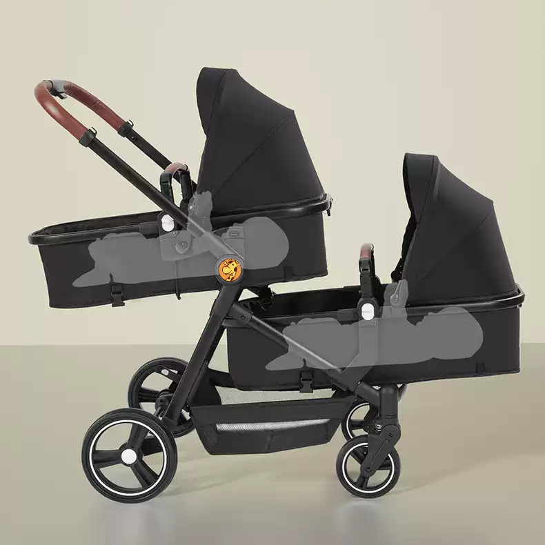 Foldable Double Seat Twin Stroller – Lightweight Portable Twin Baby Pushchair for Travel & Everyday Use
