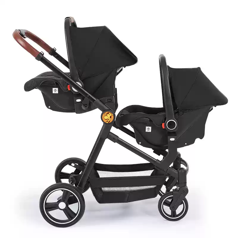 Foldable Double Seat Twin Stroller – Lightweight Portable Twin Baby Pushchair for Travel & Everyday Use