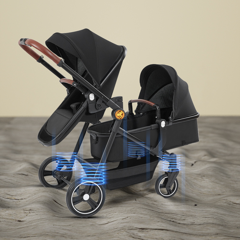 Foldable Double Seat Twin Stroller – Lightweight Portable Twin Baby Pushchair for Travel & Everyday Use
