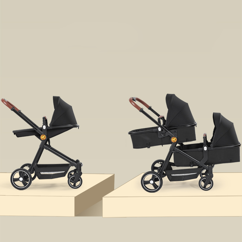 Foldable Double Seat Twin Stroller – Lightweight Portable Twin Baby Pushchair for Travel & Everyday Use