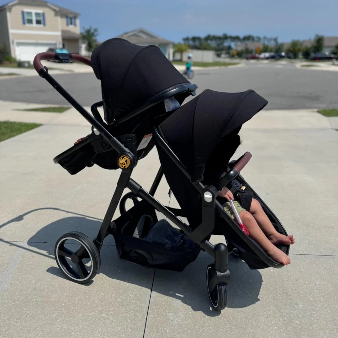 Foldable Double Seat Twin Stroller – Lightweight Portable Twin Baby Pushchair for Travel & Everyday Use